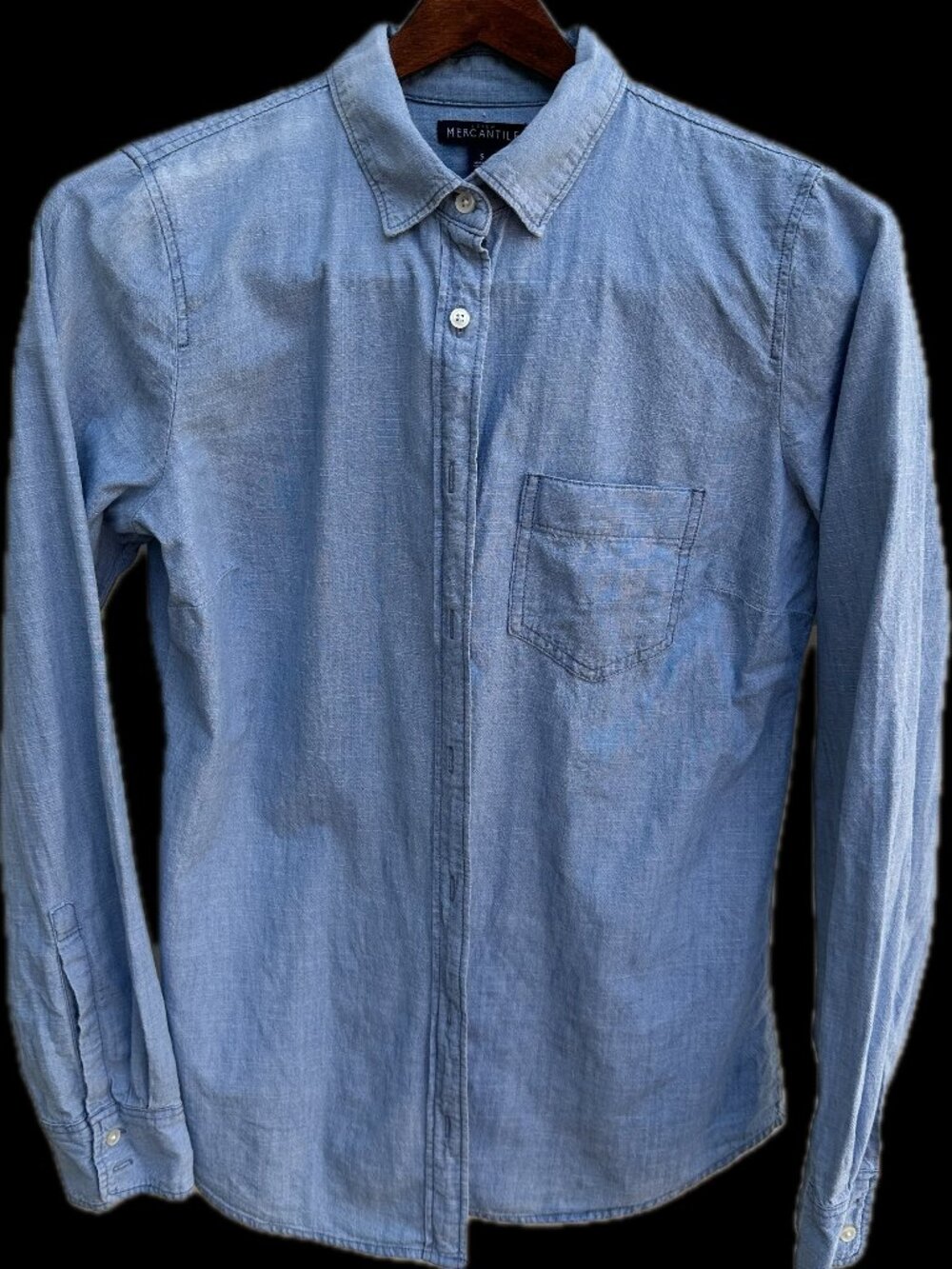 J. Crew Mercantile 100% Dyed with Indigo Women's Small Shirt